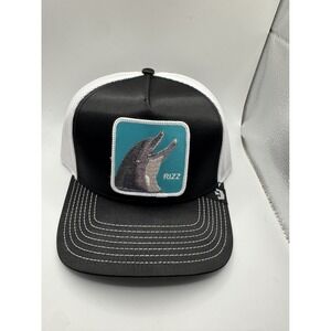 Goorin Bros Rizz Dolphin Trucker Hat The Farm Snapback Black/White Mesh